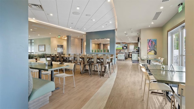 1217 Reunion Village Blvd, Kissimmee, FL 34747 - dining area with wood finished floors, a drop ceiling, and recessed lighting