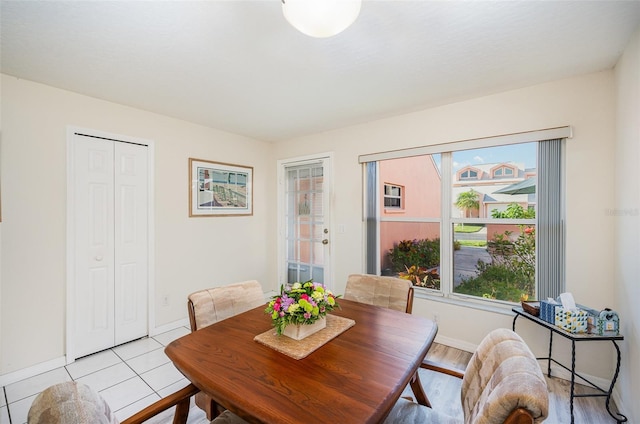 dining room with baseboards