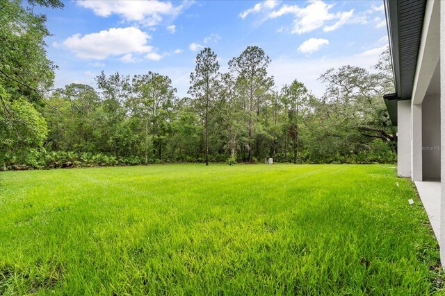 4528 Yorkshire Ln, Kissimmee, FL 34758 - view of green lawn with a forest view