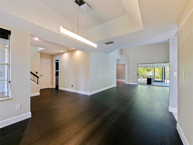208 Frinton Cv, Longwood, FL 32779 - unfurnished living room featuring dark wood-style flooring, baseboards, stairs, and recessed lighting