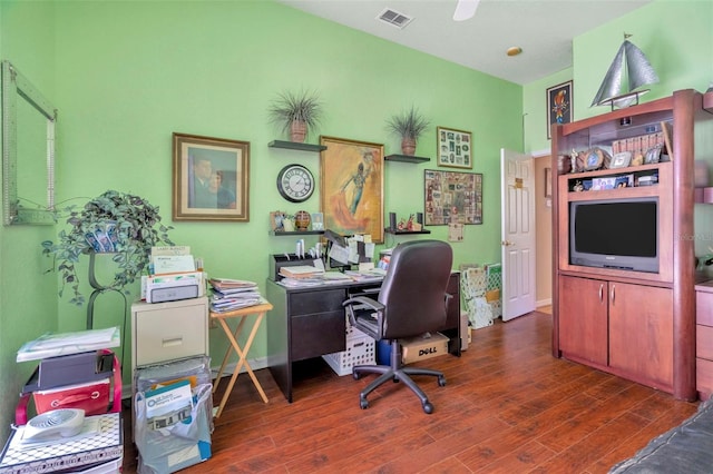 14680 Linden Dr, Spring Hill, FL 34609 - home office with wood finished floors