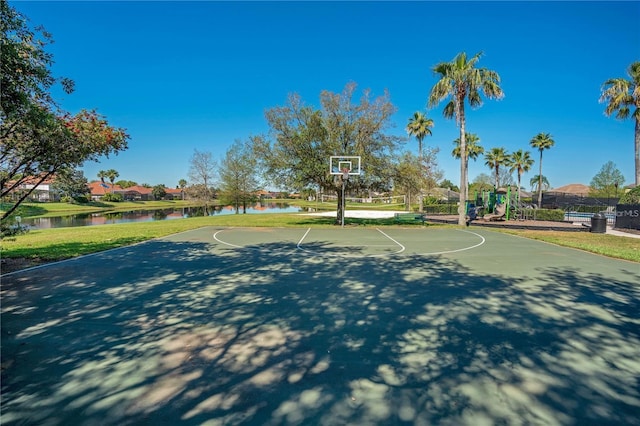 1638 Whitney Isles Dr, Windermere, FL 34786 - view of basketball court with a water view and community basketball court