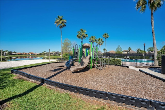 1638 Whitney Isles Dr, Windermere, FL 34786 - community playground featuring volleyball court and a water view