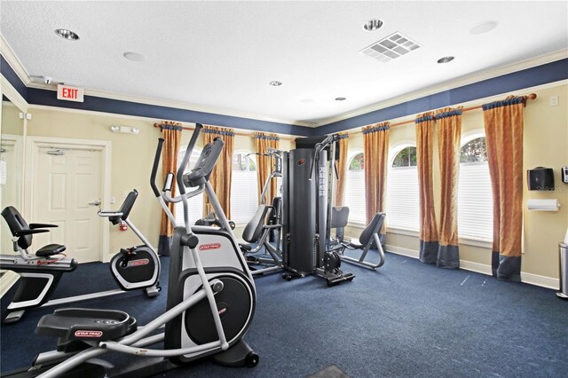 6941 Piazza St, Orlando, FL 32819 - workout area with crown molding and baseboards