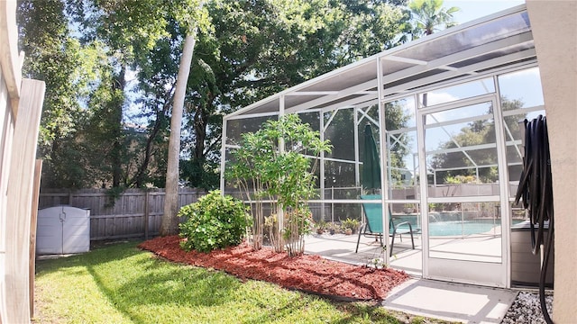 2343 Walnut Heights Rd, Apopka, FL 32703 - view of yard featuring a patio area and a lanai