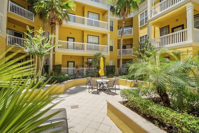 view of patio featuring outdoor dining space