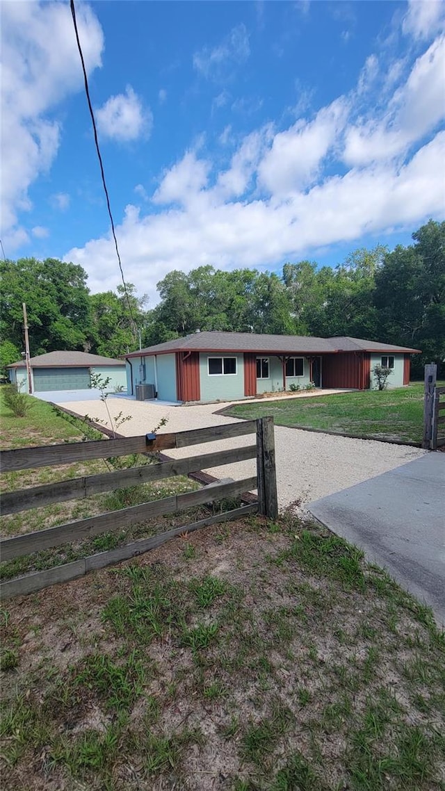 122 N Cedarview Ter, Inverness, FL 34453 - view of front facade with a fenced front yard