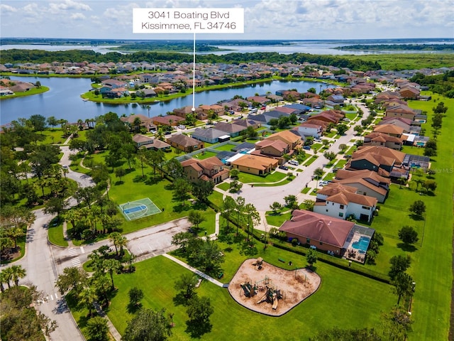 3041 Boating Blvd, Kissimmee, FL 34746 - aerial perspective of suburban area with a large body of water
