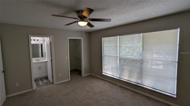 609 Whittingham Pl, Lake Mary, FL 32746 - unfurnished bedroom with carpet, a spacious closet, a closet, ensuite bath, and a sink