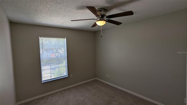 609 Whittingham Pl, Lake Mary, FL 32746 - carpeted spare room with a ceiling fan, a textured ceiling, and baseboards
