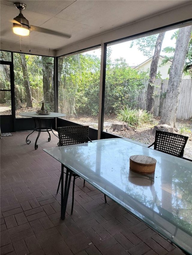 983 Bucksaw Pl, Longwood, FL 32750 - sunroom / solarium with outdoor dining area and a ceiling fan