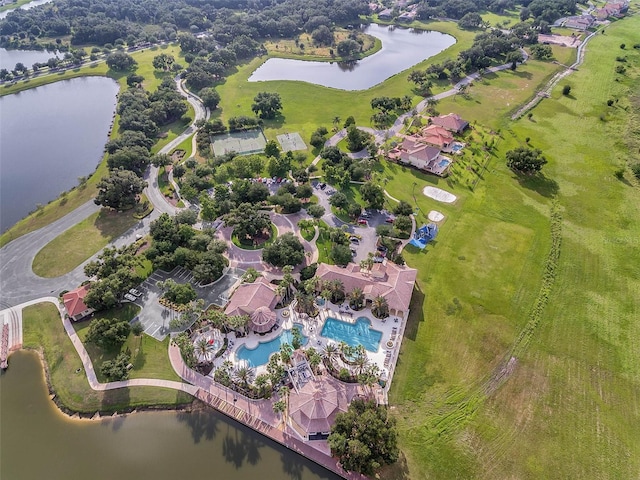 2801 Boat Cove Cir, Kissimmee, FL 34746 - aerial overview of property's location with a large body of water and a pool area