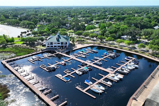 5370 Whispering Pine Cir, Saint Cloud, FL 34771 - bird's eye view of numerous boat docks and a large body of water