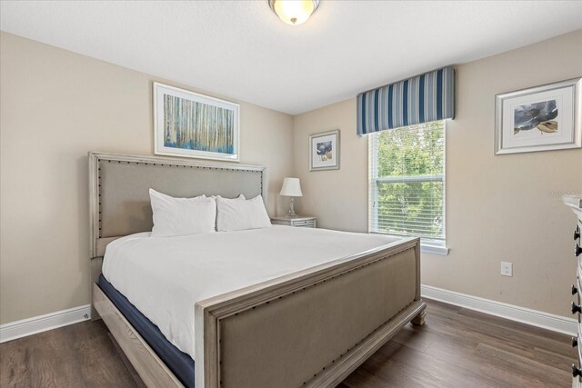 5353 Oakbourne Ave, Davenport, FL 33837 - bedroom with baseboards and dark wood-style floors