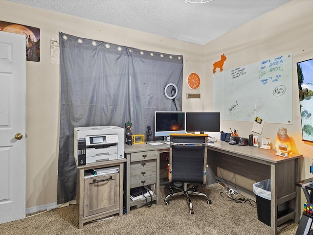 1112 Winding Water Way, Clermont, FL 34714 - home office with carpet flooring and a textured ceiling