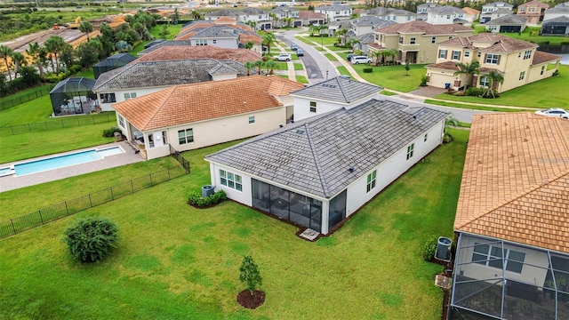aerial perspective of suburban area