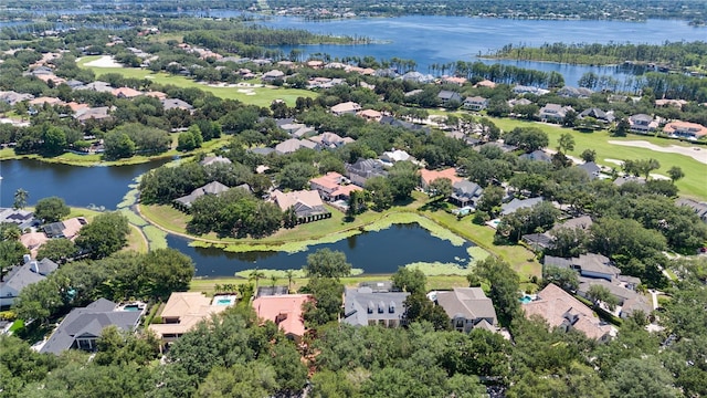 6161 Blakeford Dr, Windermere, FL 34786 - aerial perspective of suburban area with a large body of water and a local golf course