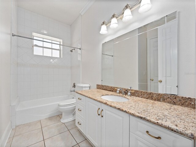 6161 Blakeford Dr, Windermere, FL 34786 - bathroom featuring vanity, bathtub / shower combination, and tile patterned floors