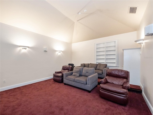 6161 Blakeford Dr, Windermere, FL 34786 - home theater featuring carpet, built in shelves, and high vaulted ceiling