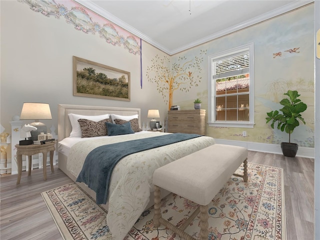 6161 Blakeford Dr, Windermere, FL 34786 - bedroom featuring crown molding and wood finished floors