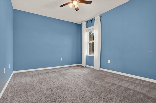 5967 Churchill Square Way, Groveland, FL 34736 - spare room with ceiling fan, carpet floors, and baseboards