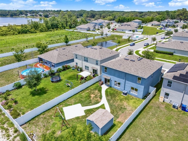 5967 Churchill Square Way, Groveland, FL 34736 - aerial perspective of suburban area featuring a nearby body of water