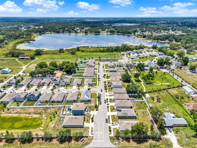 5967 Churchill Square Way, Groveland, FL 34736 - aerial perspective of suburban area featuring a large body of water