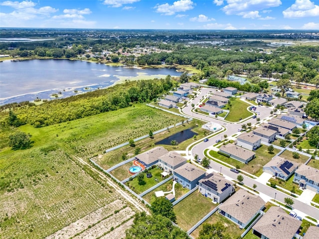 5967 Churchill Square Way, Groveland, FL 34736 - aerial view of residential area with a nearby body of water