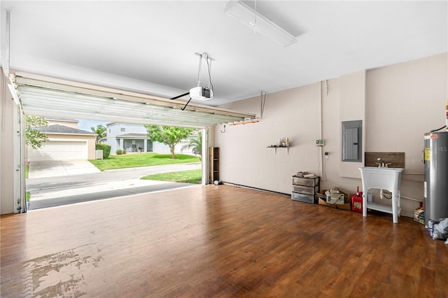 2125 Shackley Pl, Apopka, FL 32703 - garage with electric water heater, electric panel, and a garage door opener