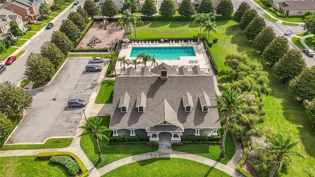2125 Shackley Pl, Apopka, FL 32703 - aerial view of property and surrounding area featuring a pool area