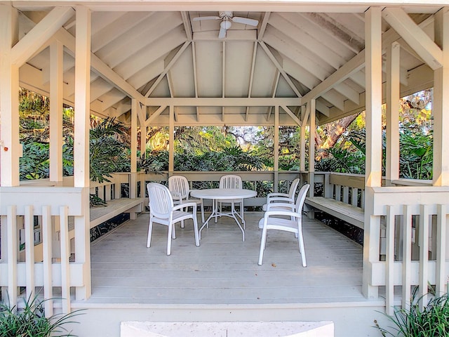 103 Red Cedar Dr, Longwood, FL 32779 - view of patio featuring a gazebo, a wooden deck, and outdoor dining area