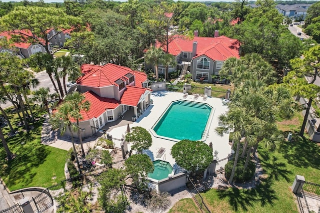 935 Northern Dancer Way Unit 107, Casselberry, FL 32707 - aerial view of property and surrounding area featuring a pool
