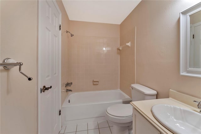 935 Northern Dancer Way Unit 107, Casselberry, FL 32707 - bathroom featuring tile patterned floors, toilet, vanity, and bathtub / shower combination