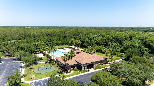 1902 Hailsham Ct, Orlando, FL 32824 - aerial view of property and surrounding area featuring a forest and a pool