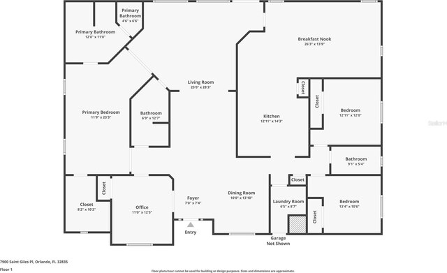 7900 Saint Giles Pl, Orlando, FL 32835 - home floor plan