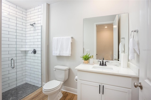 5 Heuchera Ct E, Homosassa, FL 34446 - full bath with a shower stall, toilet, vanity, wood finished floors, and baseboards