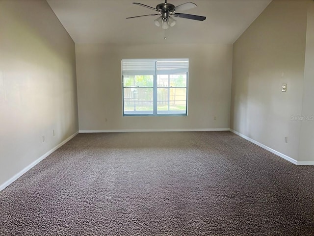 1606 Red Clover Ct, Orlando, FL 32825 - spare room with a ceiling fan, carpet flooring, and vaulted ceiling