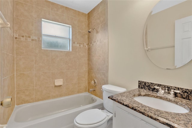 1614 Christa Ct, Saint Cloud, FL 34772 - bathroom with toilet, vanity, and shower / tub combination