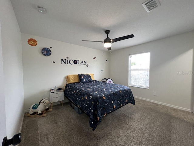 14936 Masthead Landing Cir, Winter Garden, FL 34787 - bedroom with carpet flooring, baseboards, and ceiling fan