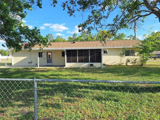11282 SW 62nd Avenue Rd, Ocala, FL 34476 - rear view of property with a sunroom