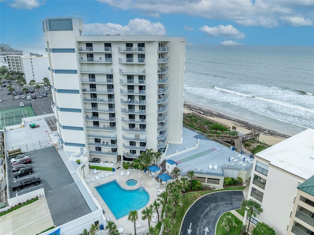 5207 S Atlantic Ave Unit 225, New Smyrna Beach, FL 32169 - view of apartment building / complex with view of water and beach