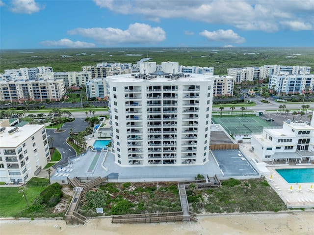 5207 S Atlantic Ave Unit 225, New Smyrna Beach, FL 32169 - drone / aerial view of a pool area