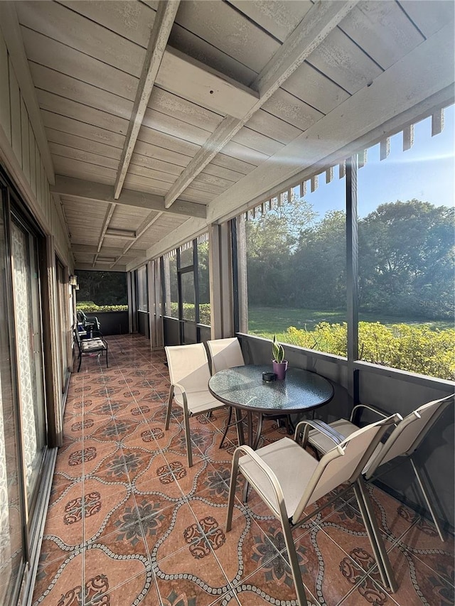 821 Pinewood Ct Unit 821, Haines City, FL 33844 - sunroom / solarium with beam ceiling