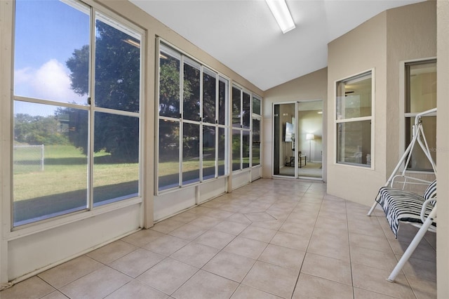 2710 Autumn Ln, Eustis, FL 32726 - unfurnished sunroom with vaulted ceiling