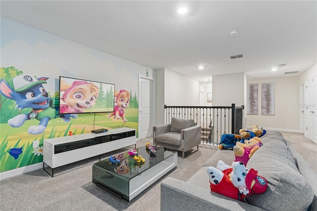 8833 Cruden Bay Ct, Davenport, FL 33896 - living room with carpet floors, baseboards, and recessed lighting