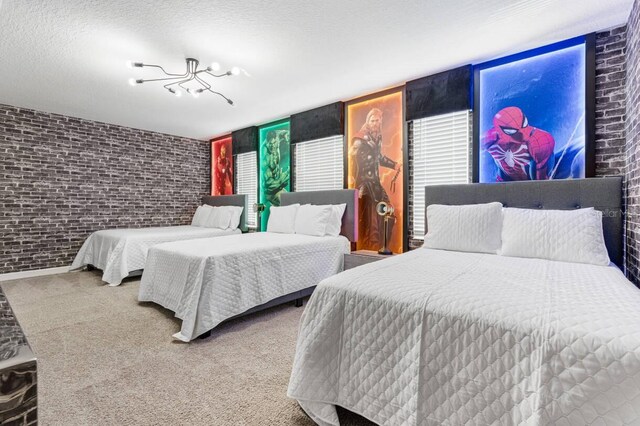 8833 Cruden Bay Ct, Davenport, FL 33896 - bedroom featuring brick wall and carpet floors