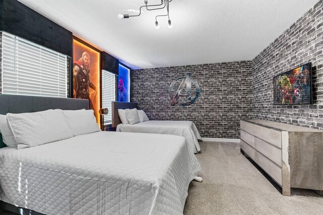 8833 Cruden Bay Ct, Davenport, FL 33896 - carpeted bedroom featuring brick wall