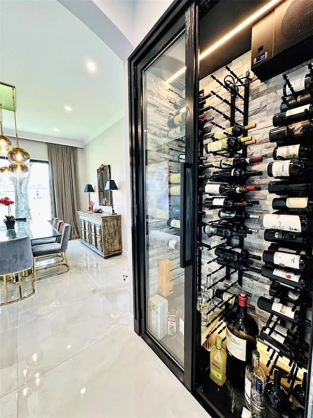 3924 SW 189th Ave, Miramar, FL 33029 - wine area with recessed lighting and crown molding