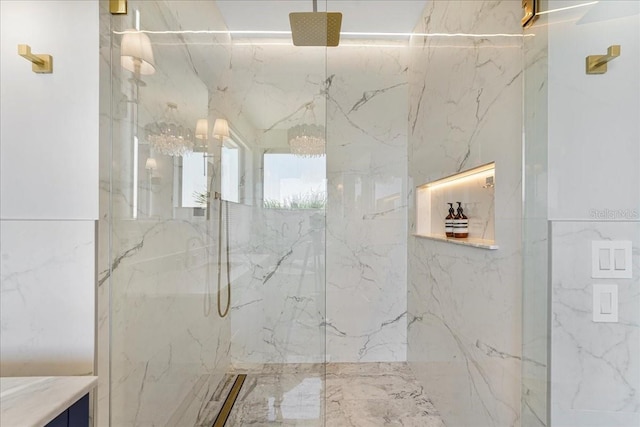 3924 SW 189th Ave, Miramar, FL 33029 - bathroom featuring a marble finish shower and vanity