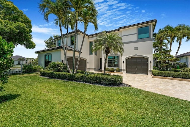 3924 SW 189th Ave, Miramar, FL 33029 - mediterranean / spanish home featuring a garage, stucco siding, and driveway